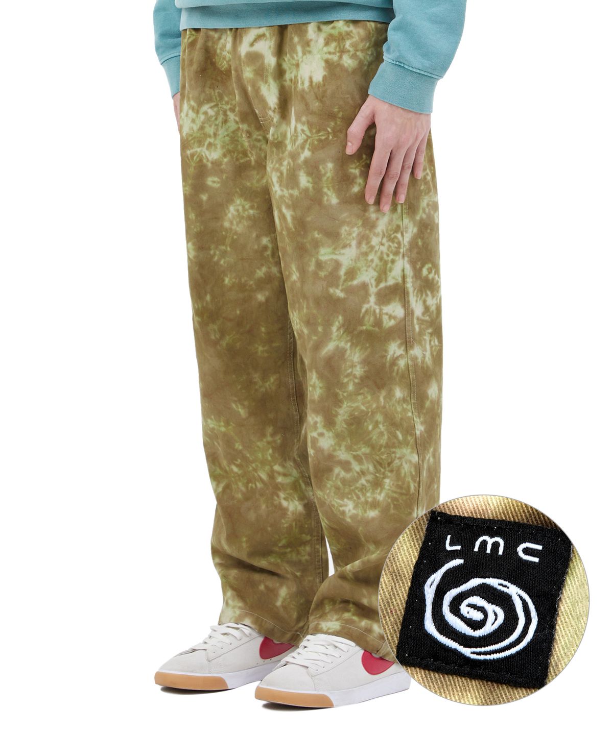 엘엠씨(LMC) TIE DYE EASY PANTS olive