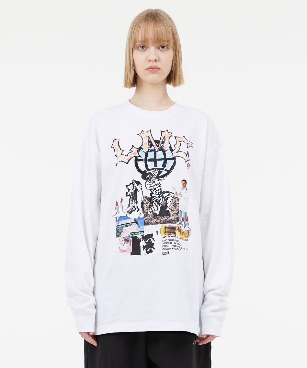 엘엠씨(LMC) RISE LONG SLV TEE white