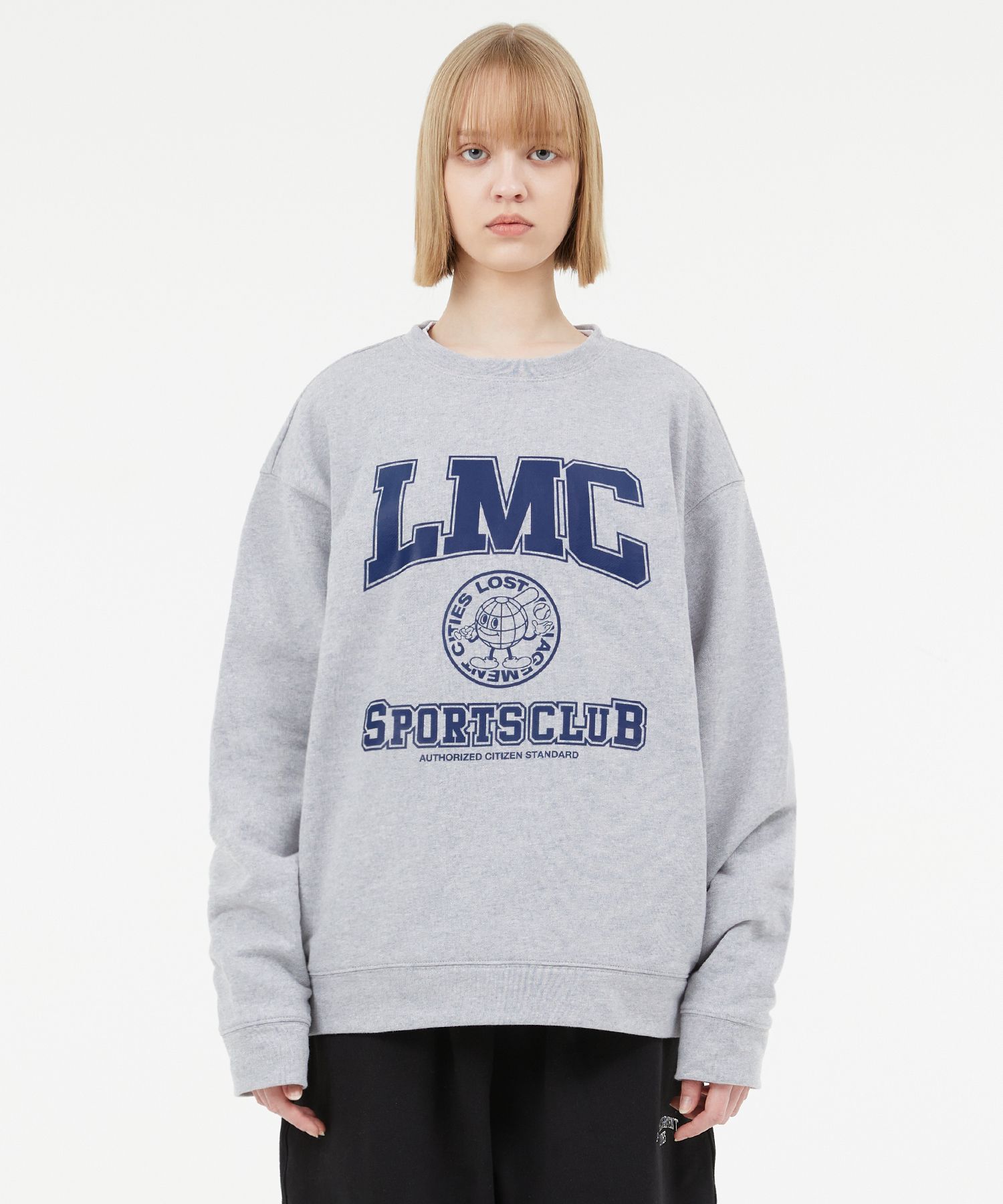★2023SS新作★LMC★EARTH MAN COLLEGE SWEATSHIRT MUSINSA | LMC EARTH MAN COLLEGE SWEATSHIRT heather gray