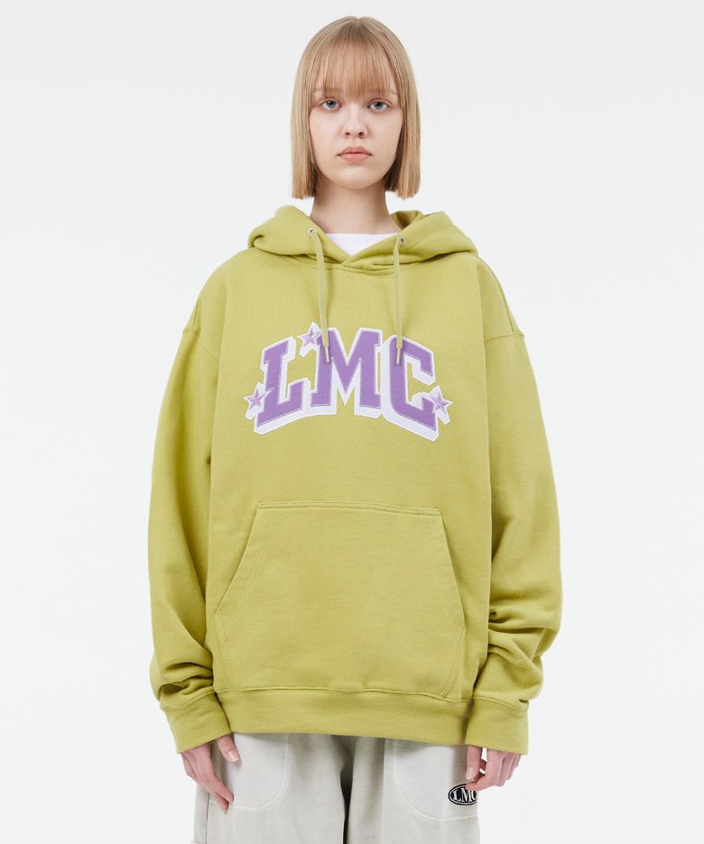 STAR ARCH APPLIQUE HOODIE light olive