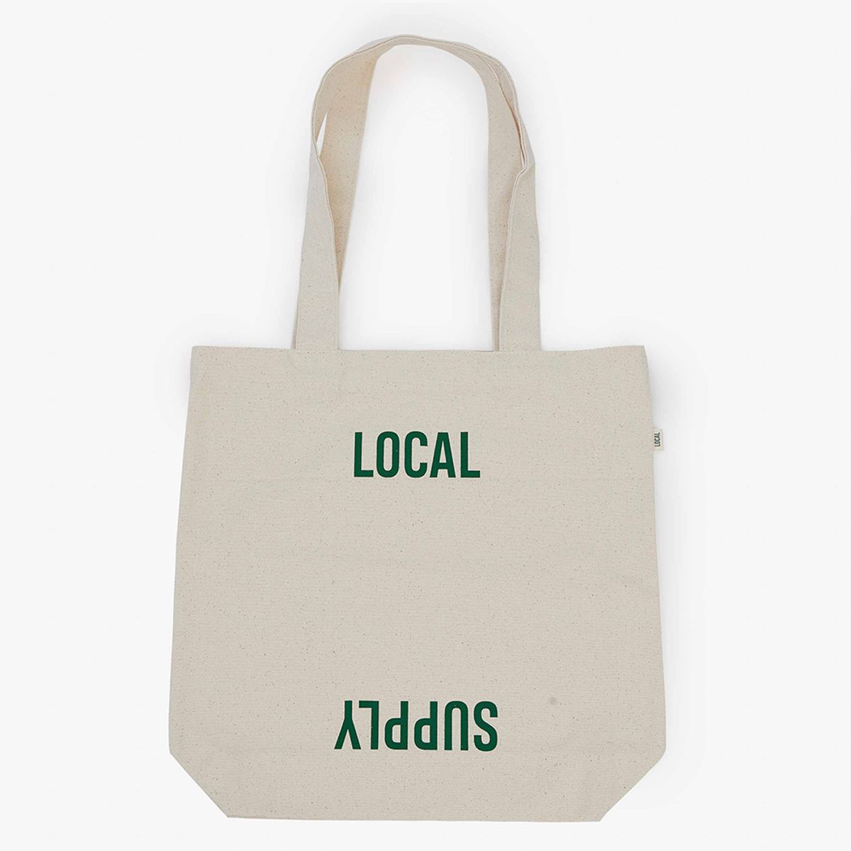 로컬서플라이(LOCAL SUPPLY) TOTE BAG: LOGO - WHITE