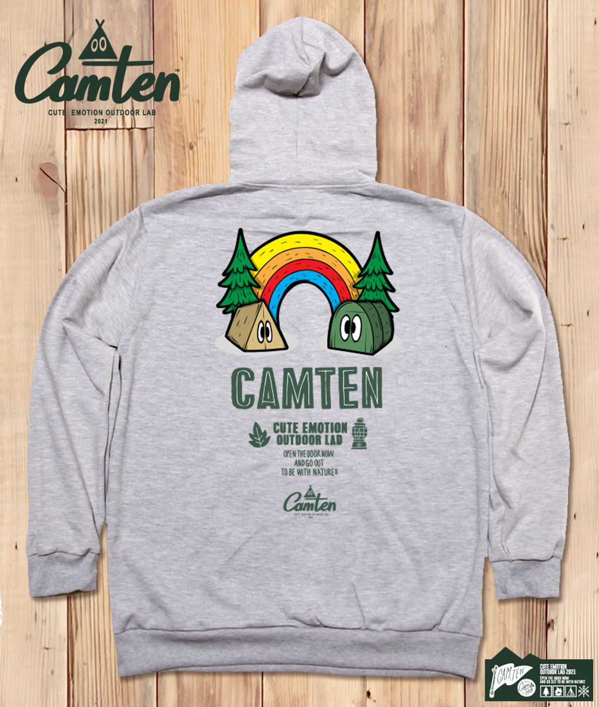 돌돌(DOLDOL) Camten-hoody-14 감성 캠핑 브랜드 캠텐 캐릭터 그래픽 후드티 후드 후디