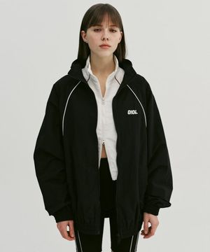 버티컬 파이핑 바람막이_블랙