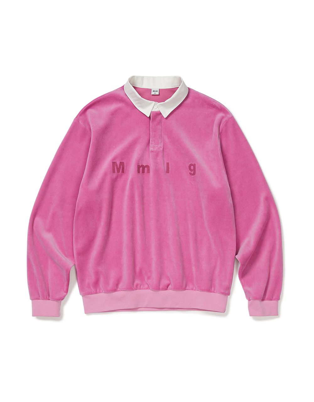 さらに100円引き◆MMLG◆VELOUR RUGBY SWEAT MUSINSA | MMLG [Mmlg] VELOUR RUGBY SWEAT (PINK)