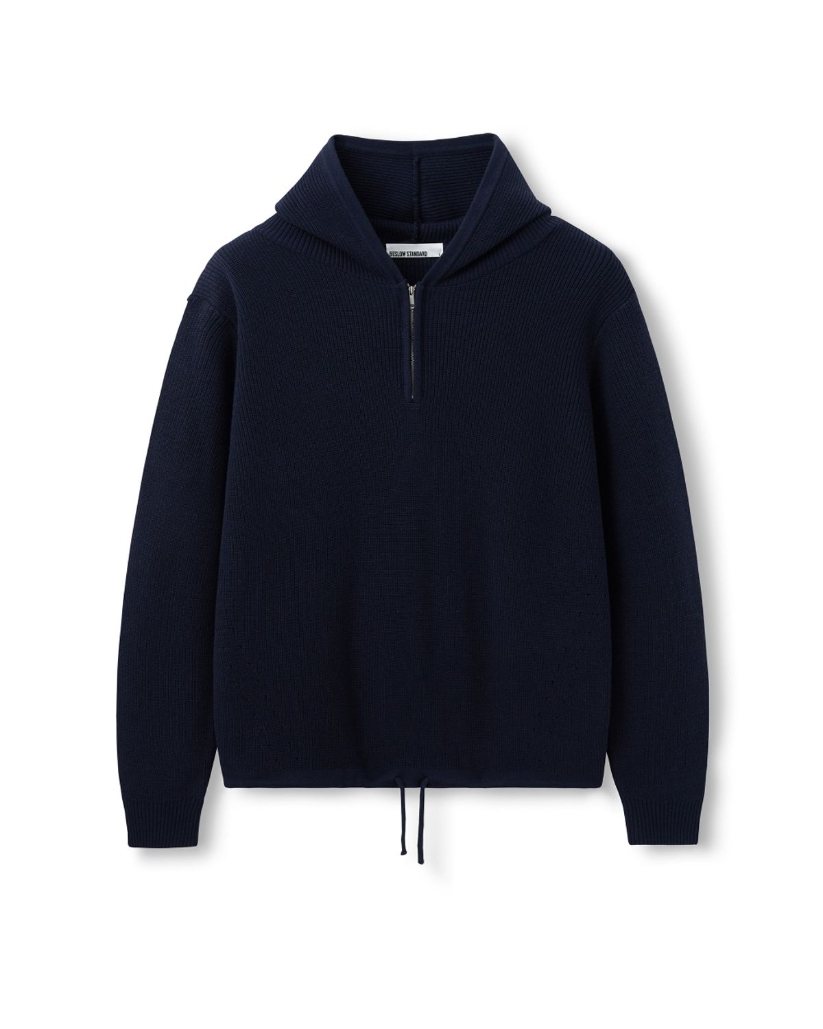비슬로우(BESLOW) HALF ZIP-UP HOOD KNIT NAVY