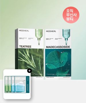 [2pack] 에센셜 마스크팩 진정듀오 (티트리 10매/마데카소사이드 10매)