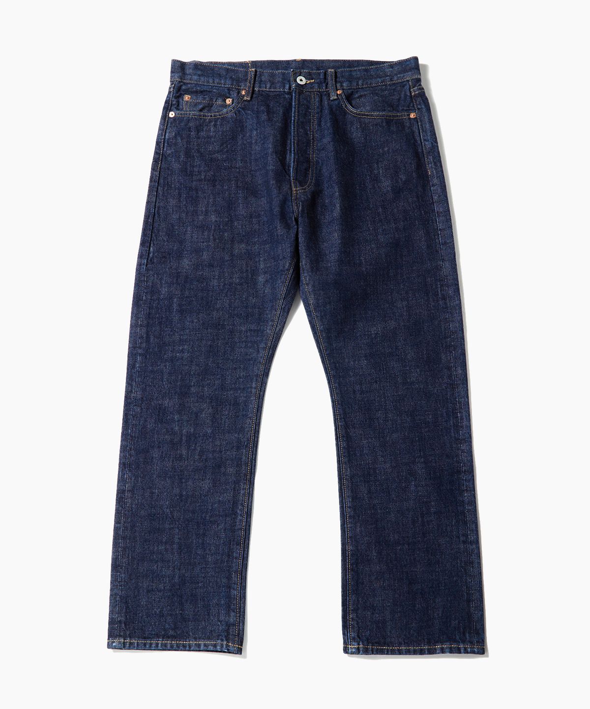 아웃스탠딩(OUTSTANDING) 60’S SELVEDGE SLIM CROP PANTS_INDIGO
