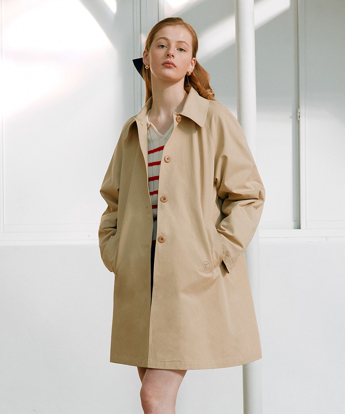로라로라(ROLAROLA) SINGLE BUTTON TRENCH COAT BEIGE
