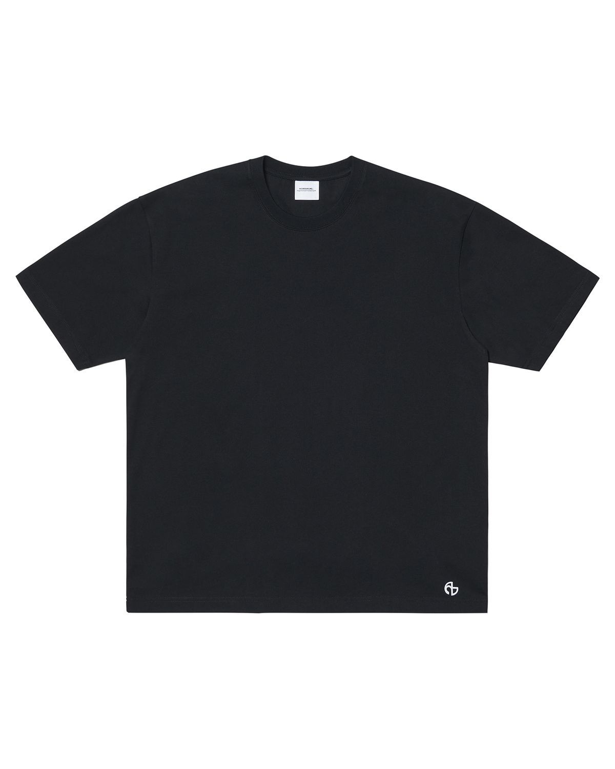 노매뉴얼(NOMANUAL) BASIC T-SHIRT - BLACK