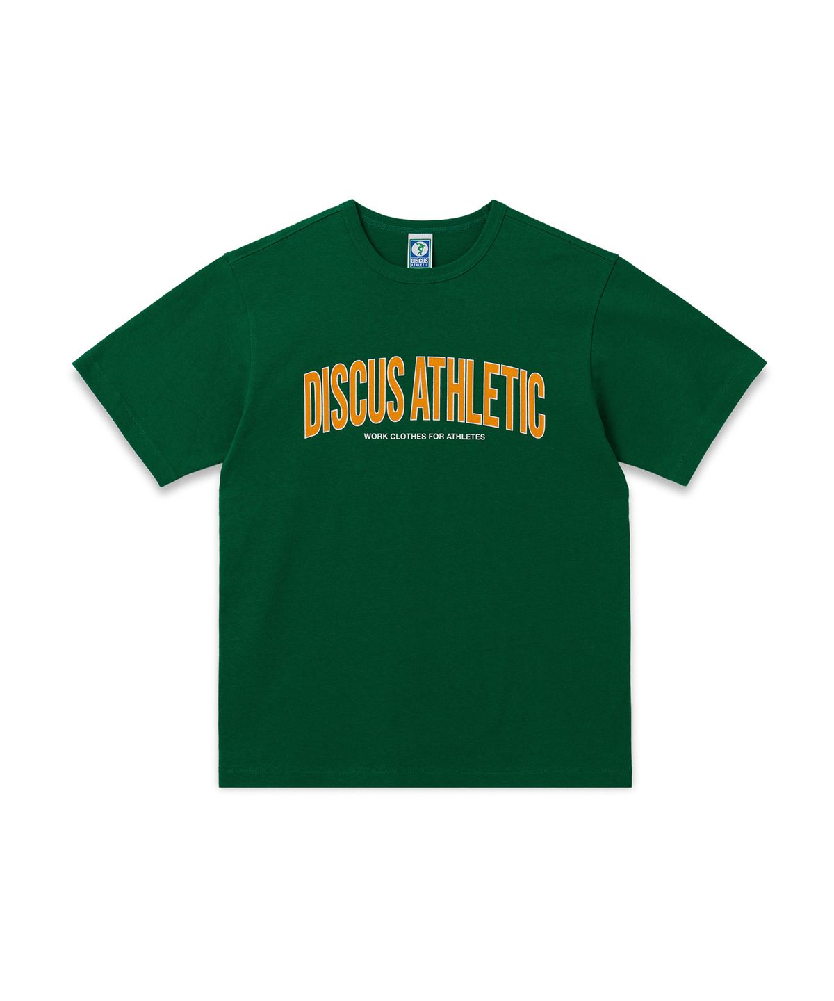 디스커스 애슬레틱(DISCUS ATHLETIC) 슈퍼 헤비웨이트 레귤러 핏 아치 티셔츠 그린