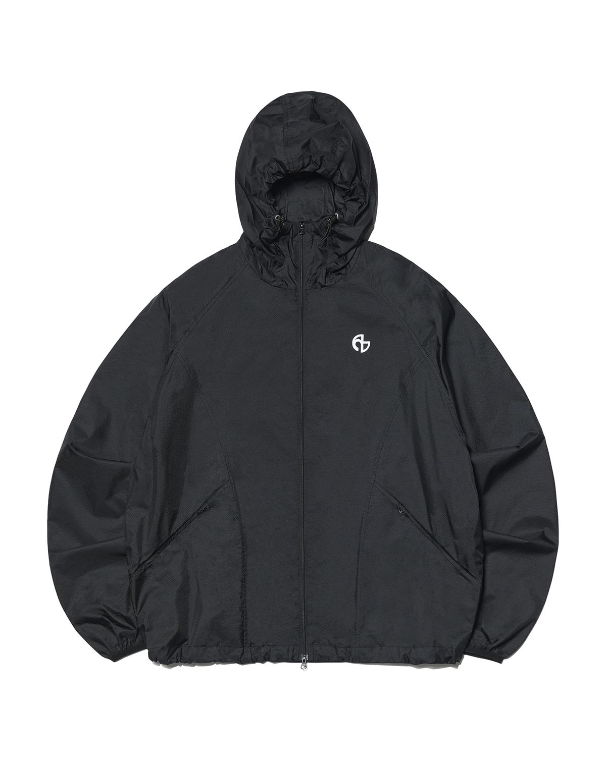 노매뉴얼(NOMANUAL) TRANSLUCENT HOODED JACKET - BLACK