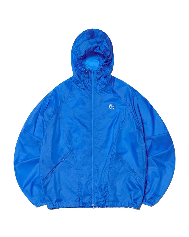 TRANSLUCENT HOODED JACKET - BLUE
