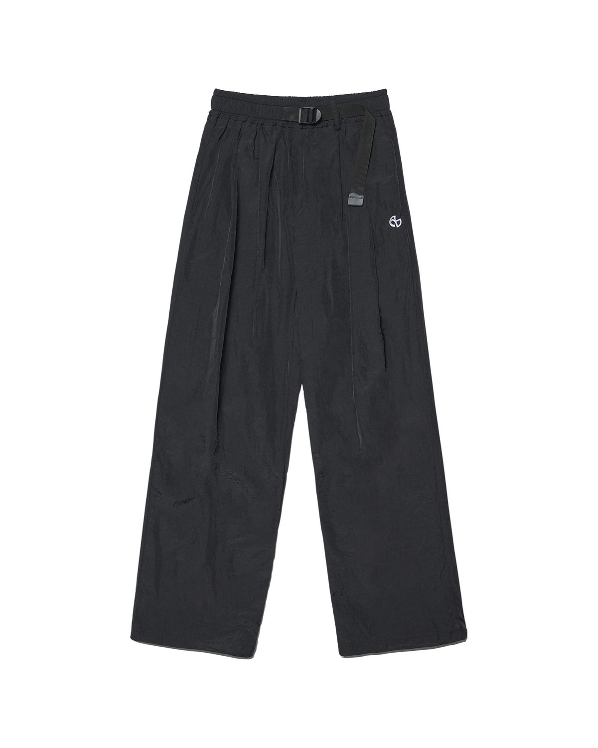 노매뉴얼(NOMANUAL) TWO TUCK NYLON PANTS - BLACK