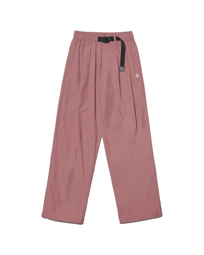 TWO TUCK NYLON PANTS - VINTAGE RED