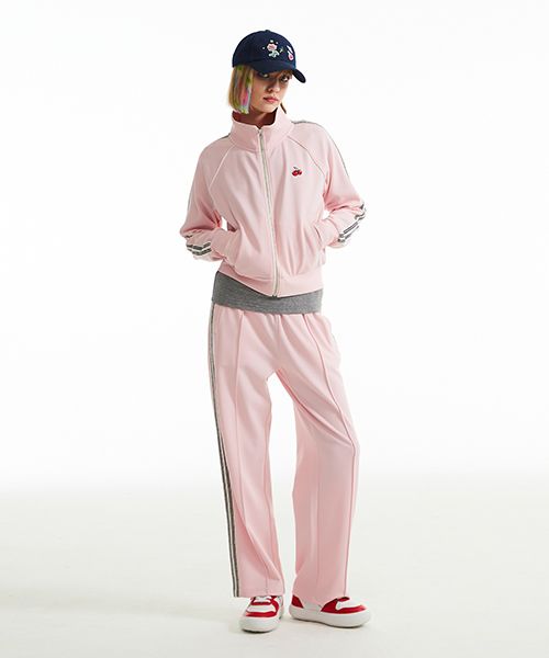 パンツ KIRSH cherry lace track pants salmon KKRSCPT505MSMA MUSINSA | KIRSH Cherry Lace Track Pants [Salmon]