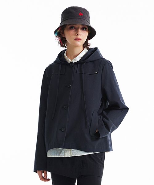KIRSH チェリー コットン フード ジャケット ネイビー MUSINSA | KIRSH Cherry Cotton Hooded Jacket [Navy]