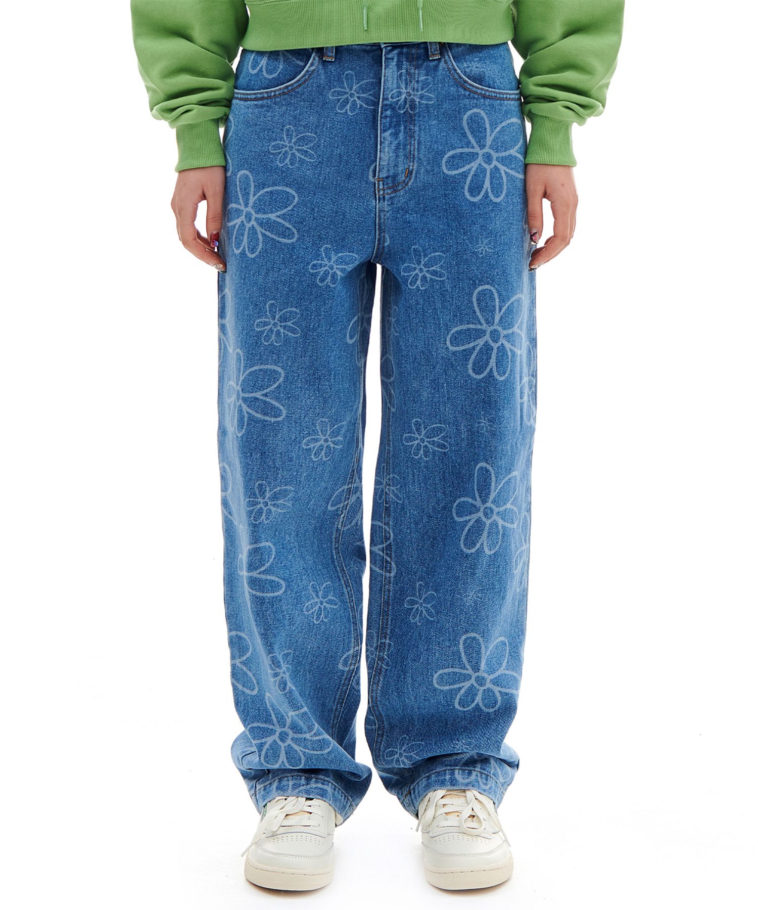 ◆ARCHIVE BOLD◆ DAISY DENIM PANTS BLUE AB23SPJN004BL MUSINSA | ARCHIVE BOLD DAISY DENIM PANTS (LIGHT BLUE)