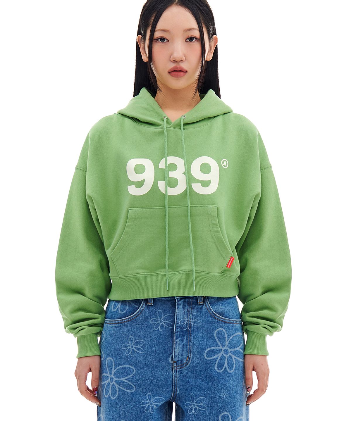 아카이브 볼드(ARCHIVE BOLD) 939 LOGO CROP HOOD (LIGHT GREEN)