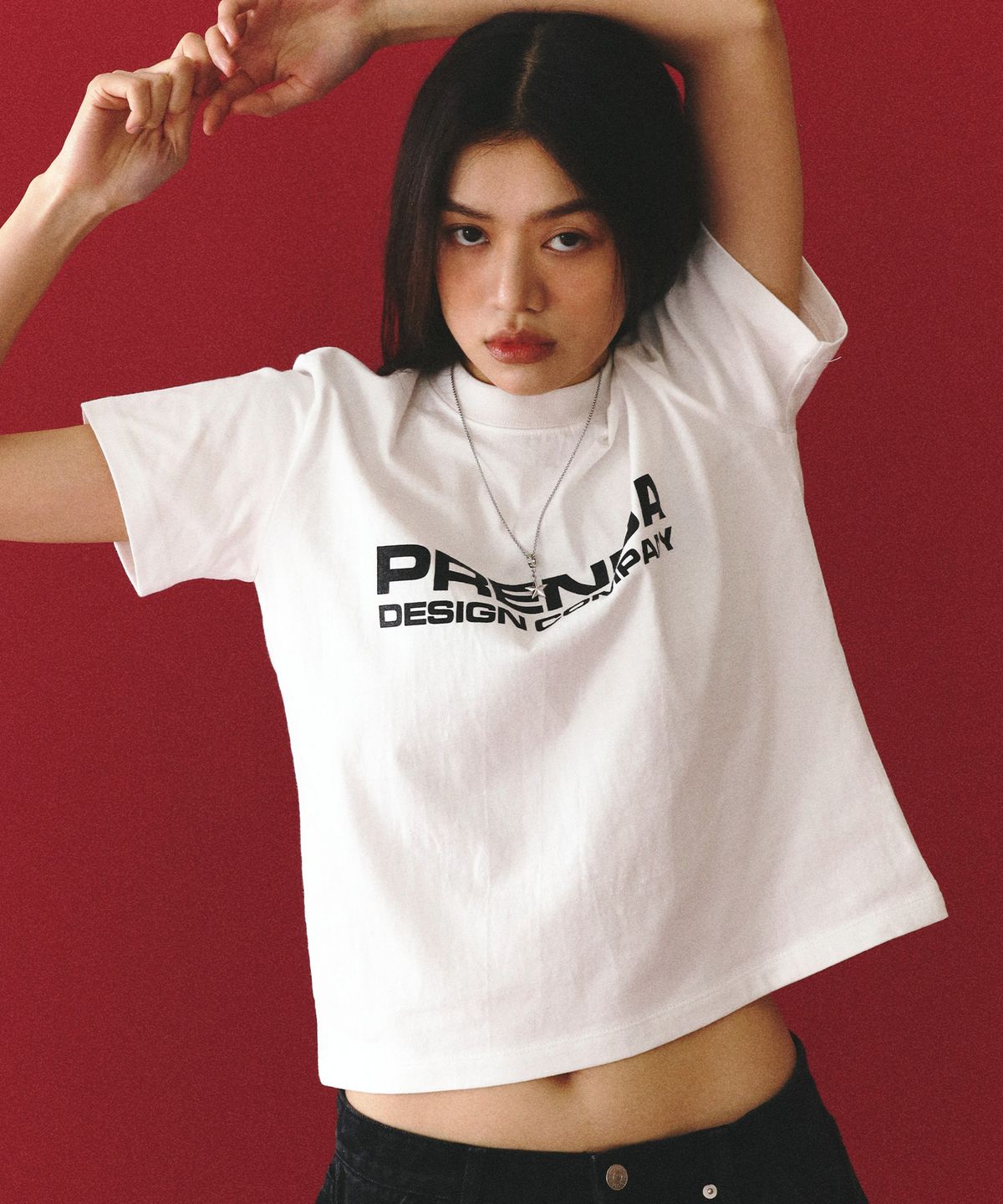 프렌다(PRENDA) PDC LOGO TEE WHITE