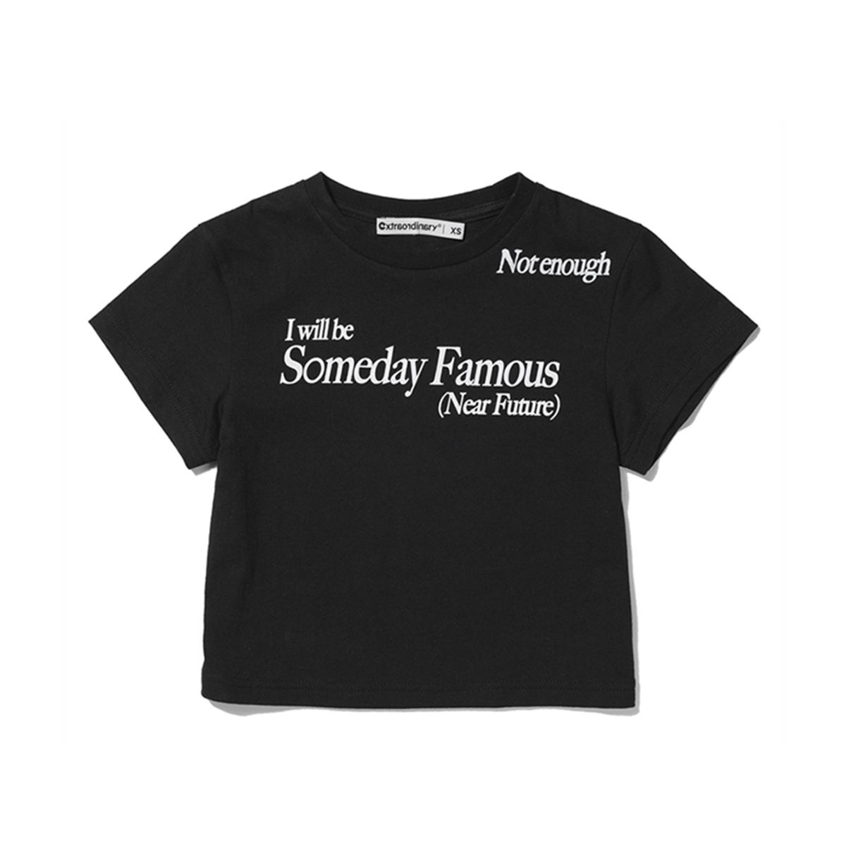 엑스트라오디너리(EXTRAORDINARY) W NOT ENOUGH TEE  BLACK