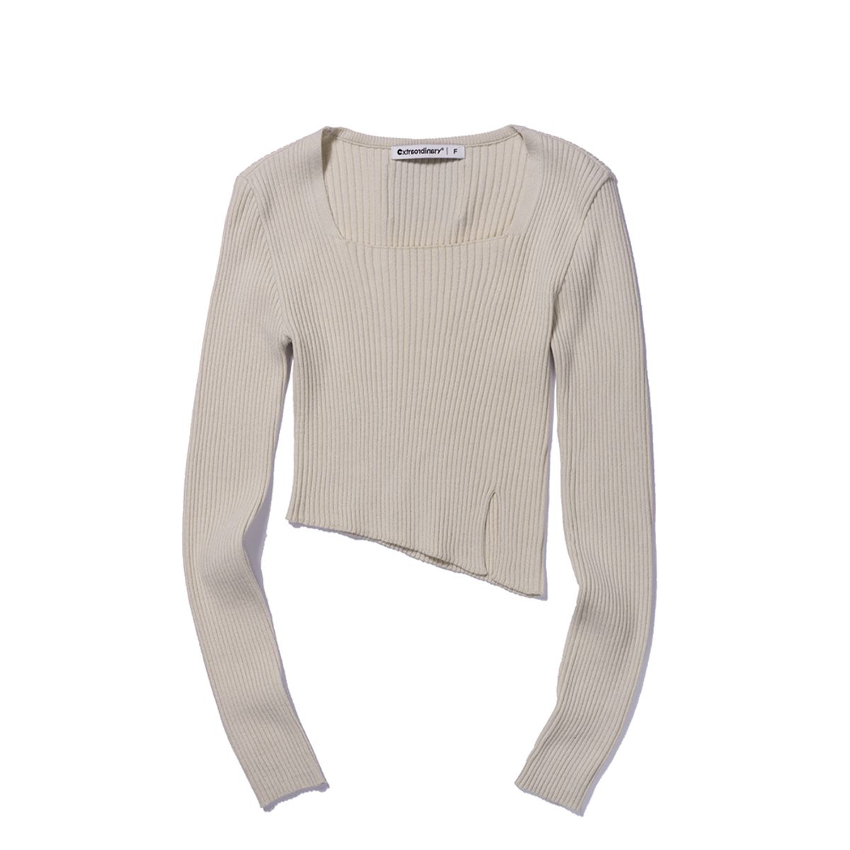 엑스트라오디너리(EXTRAORDINARY) SQUARE NECK SWEATER L/BEIGE