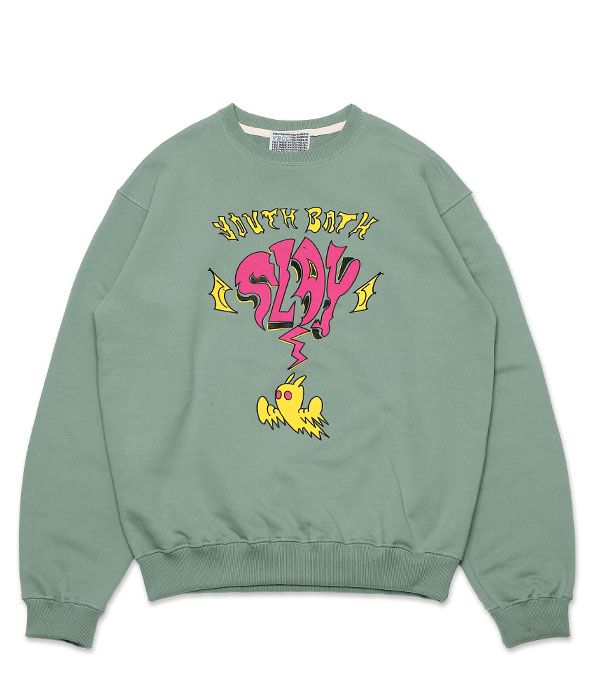 ★送料・関税込★YOUTHBATH★slay sweatshirt★ MUSINSA | YOUTHBATH SLAY SWEAT SHIRT_KHAKI