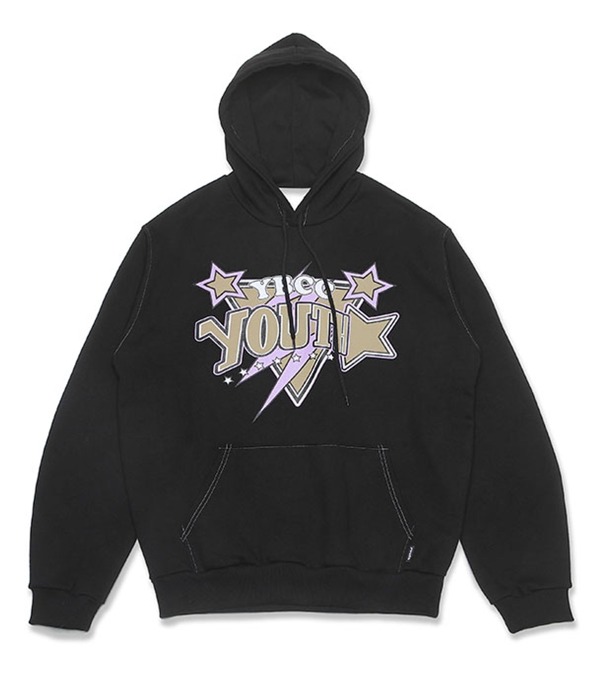 유쓰배쓰(YOUTHBATH) WILD GRAPHIC HOOD SWEAT SHIRT_BLACK