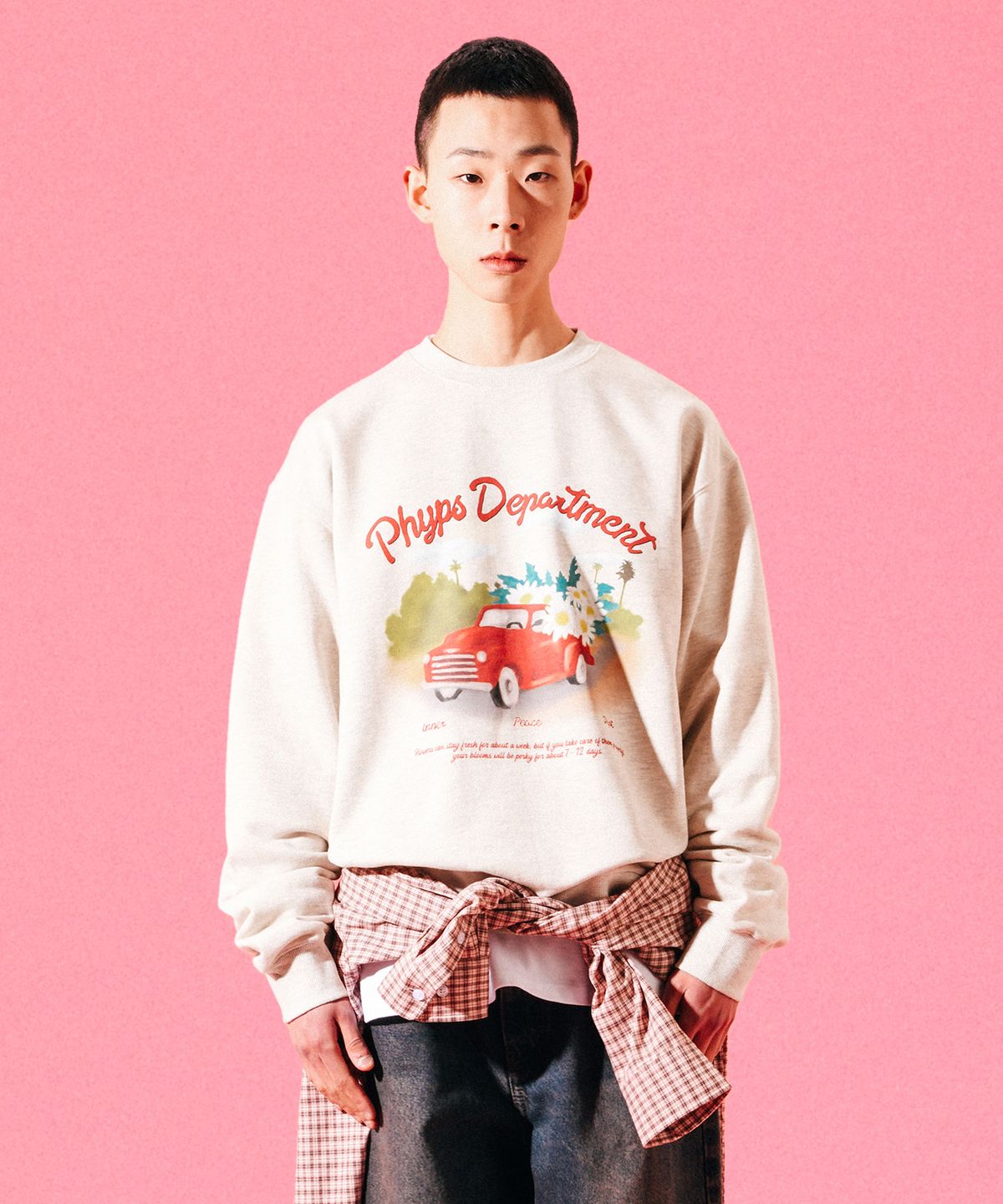 피지컬 디파트먼트(PHYSICAL DEPARTMENT) FLOWER DELIVERY CREWNECK OATMEAL