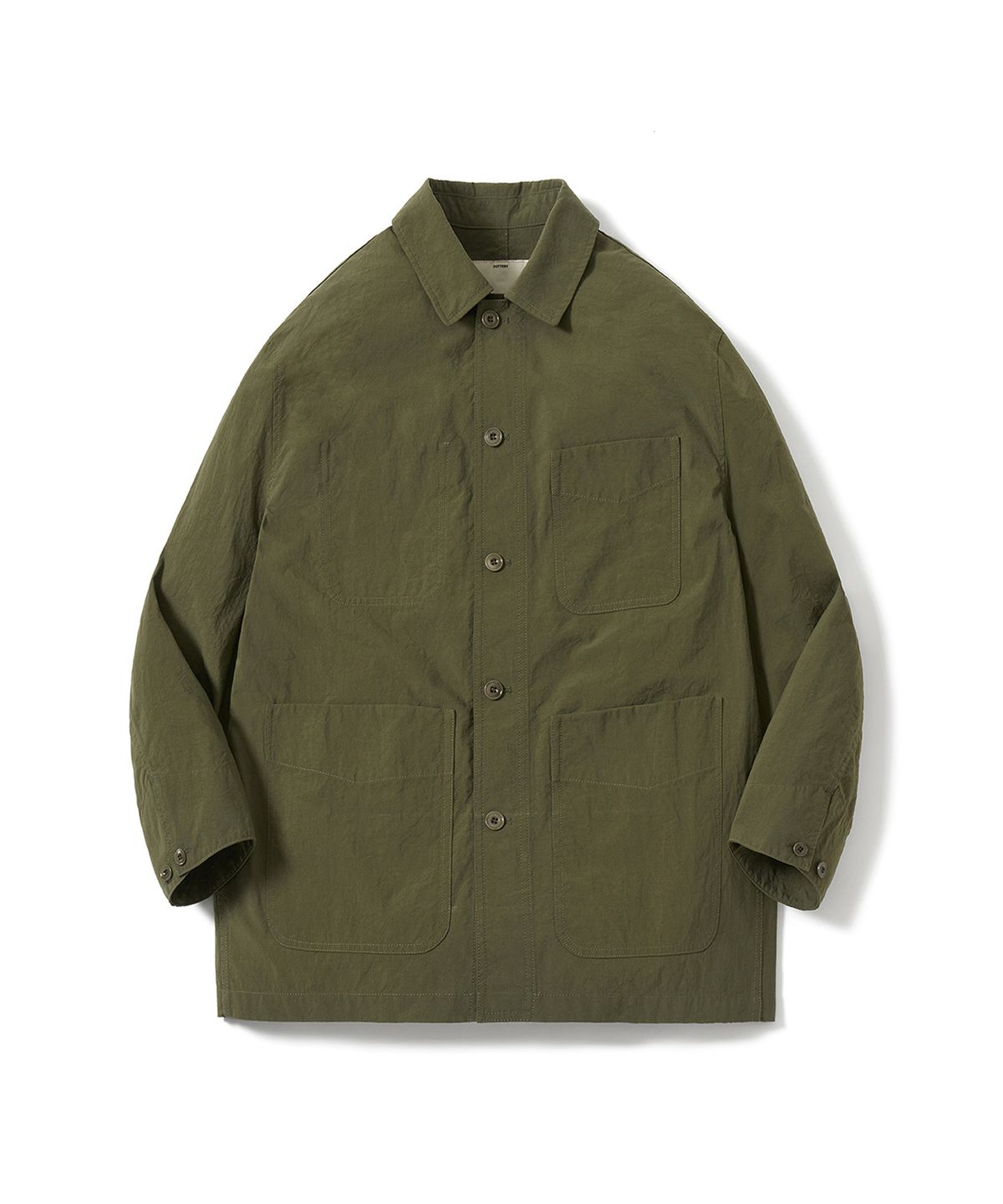 포터리(POTTERY) Work Jacket Nylon Taslan Oxford Cloth Resilient Finish (Olive)