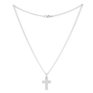 펀치드 크로스 써지컬스틸 팬던트 체인목걸이 (C2301-AN716_SV)