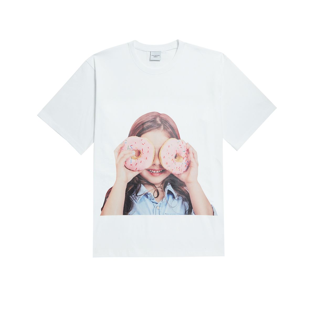 아크메드라비(ACME DE LA VIE) ADLV BABY FACE SHORT SLEEVE T-SHIRT WHITE DONUTS 3