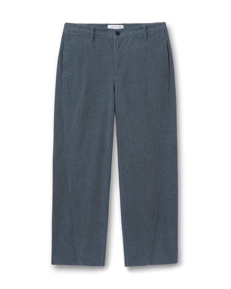 TWIST SEAM WASHED COTTON PANTS NAVY