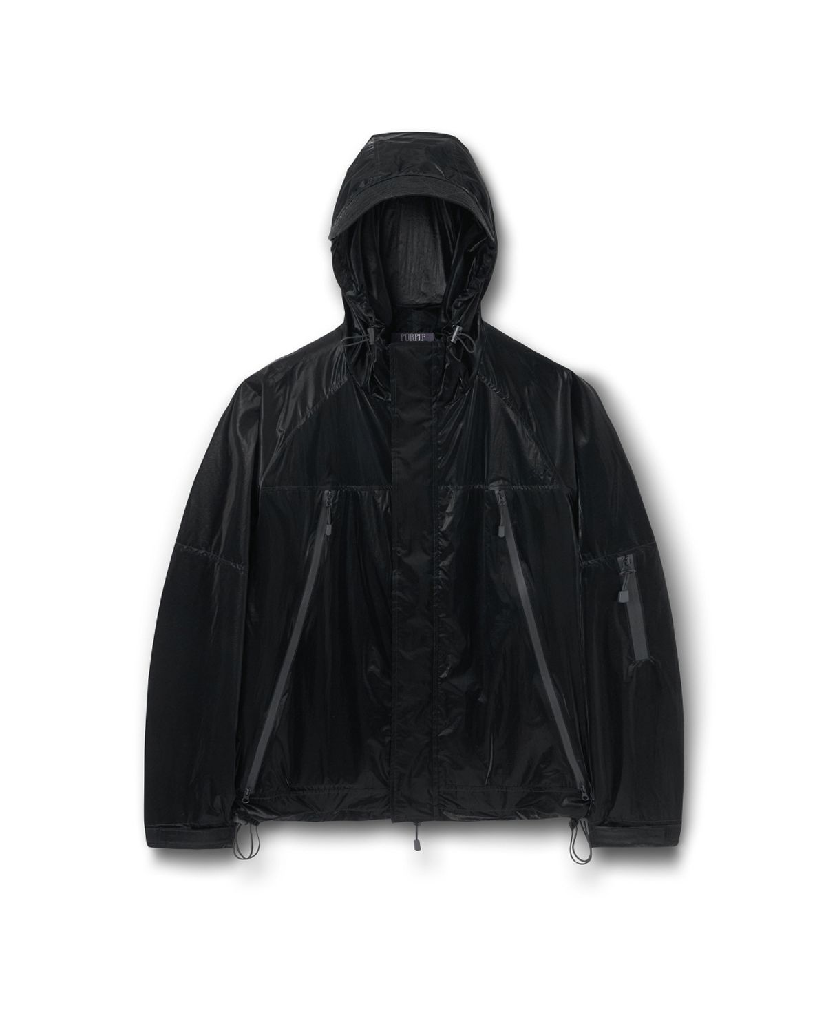 비슬로우(BESLOW) ZIPPER POCKET WIND BREAKER JACKET BLACK