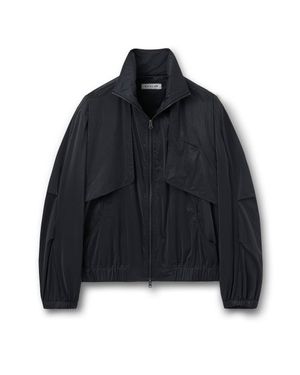 LOOSE FIT WIND BREAKER BLOUSON PURPLE NAVY