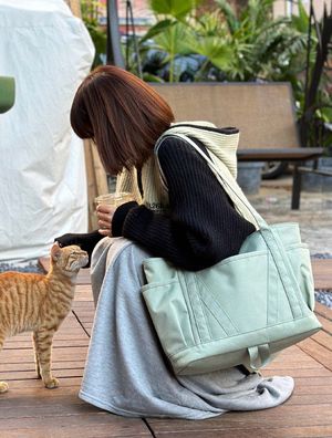 영투어 쇼퍼 토트백 - 민트그린