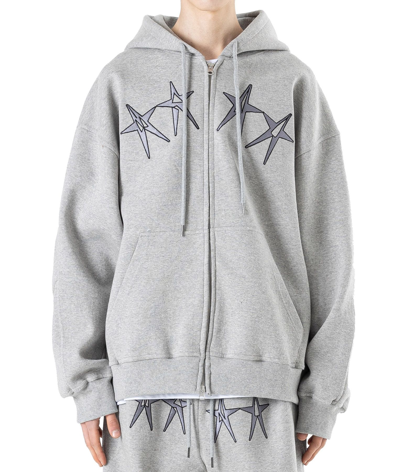 MASSNOUNのSTAR LOGO HOODY ZIP-UP 全3色 STAR LOGO HOODY ZIP-UP - MASSNOUN | 60% - Asian Fashion