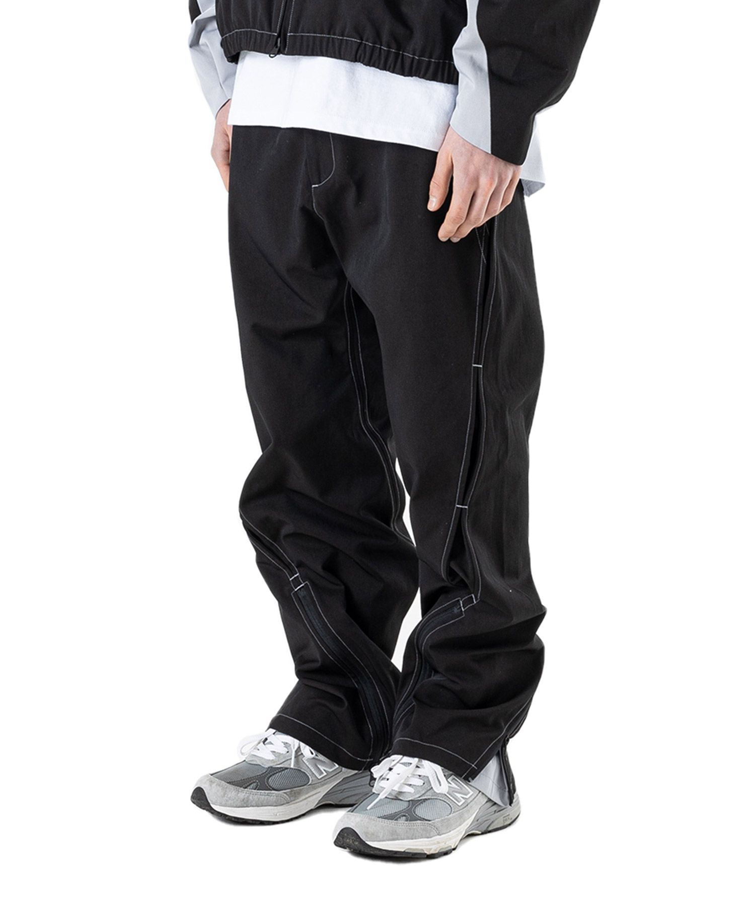 【massnoun】INCISION COVER TRACK PANTS MUSINSA | MASSNOUN Inverted Incision Track Pants MSHTP002-BK