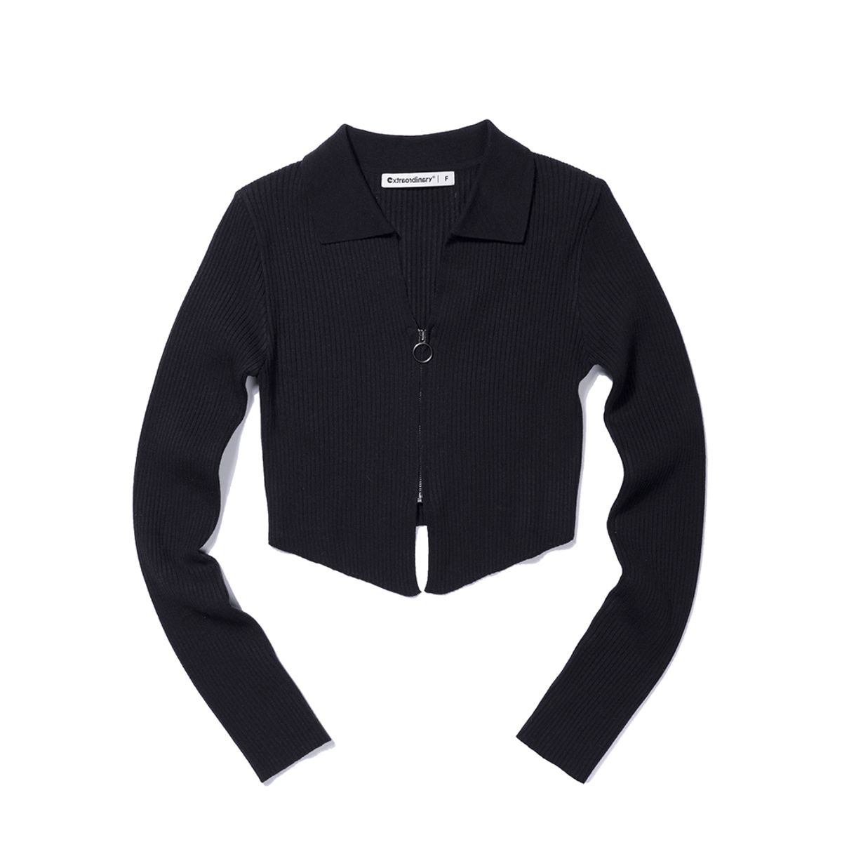 엑스트라오디너리(EXTRAORDINARY) KNIT ZIP-UP BLACK