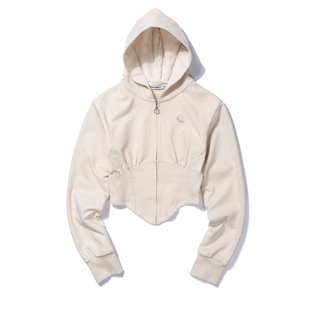 엑스트라오디너리(EXTRAORDINARY) CORSET HOODIE ZIP-UP  BEIGE