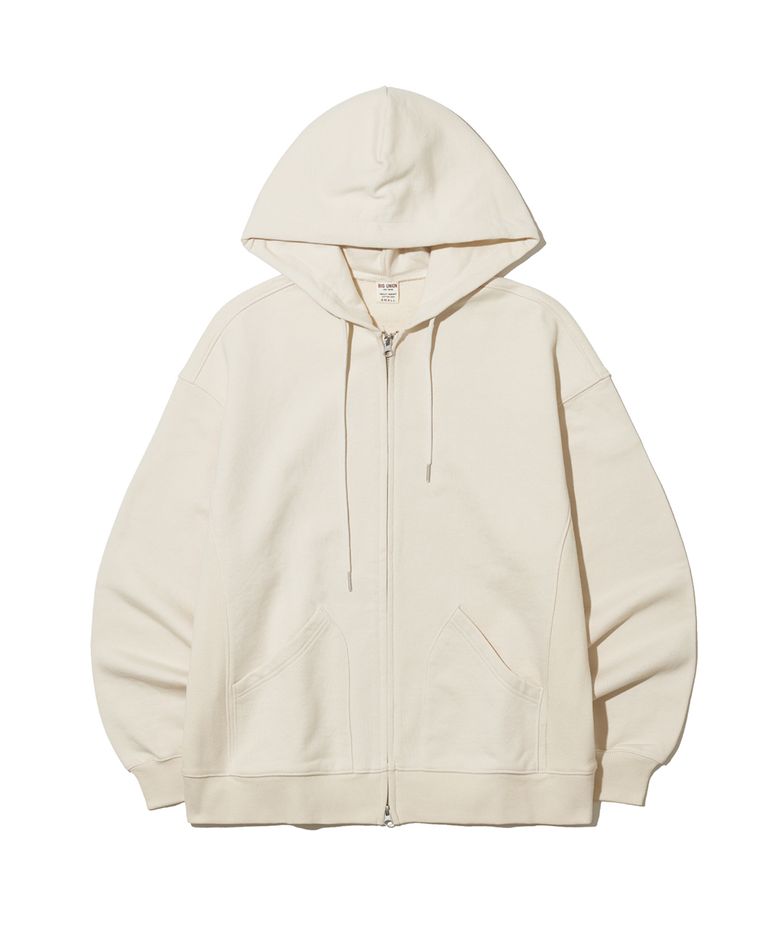 89LINE ZIP UP HOODIE / IVORY