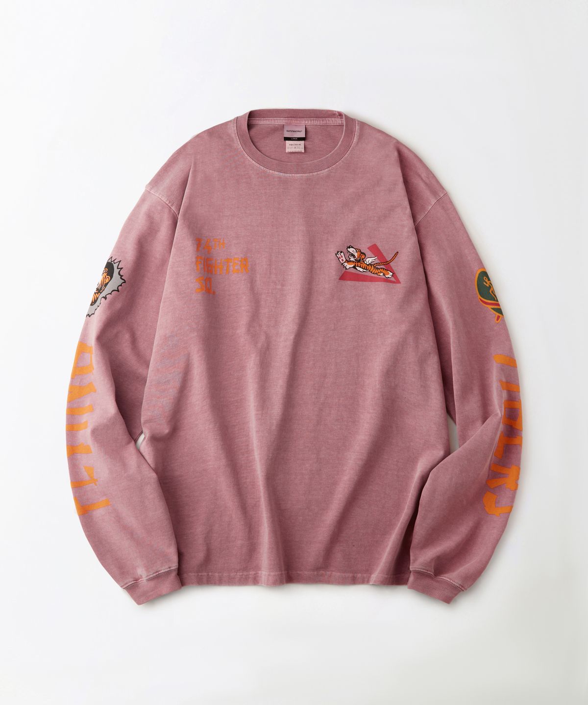 아웃스탠딩(OUTSTANDING) MIL SERIES LONG SLEEVE(74TH FIGHTER SQ)_PIGMENT PINK