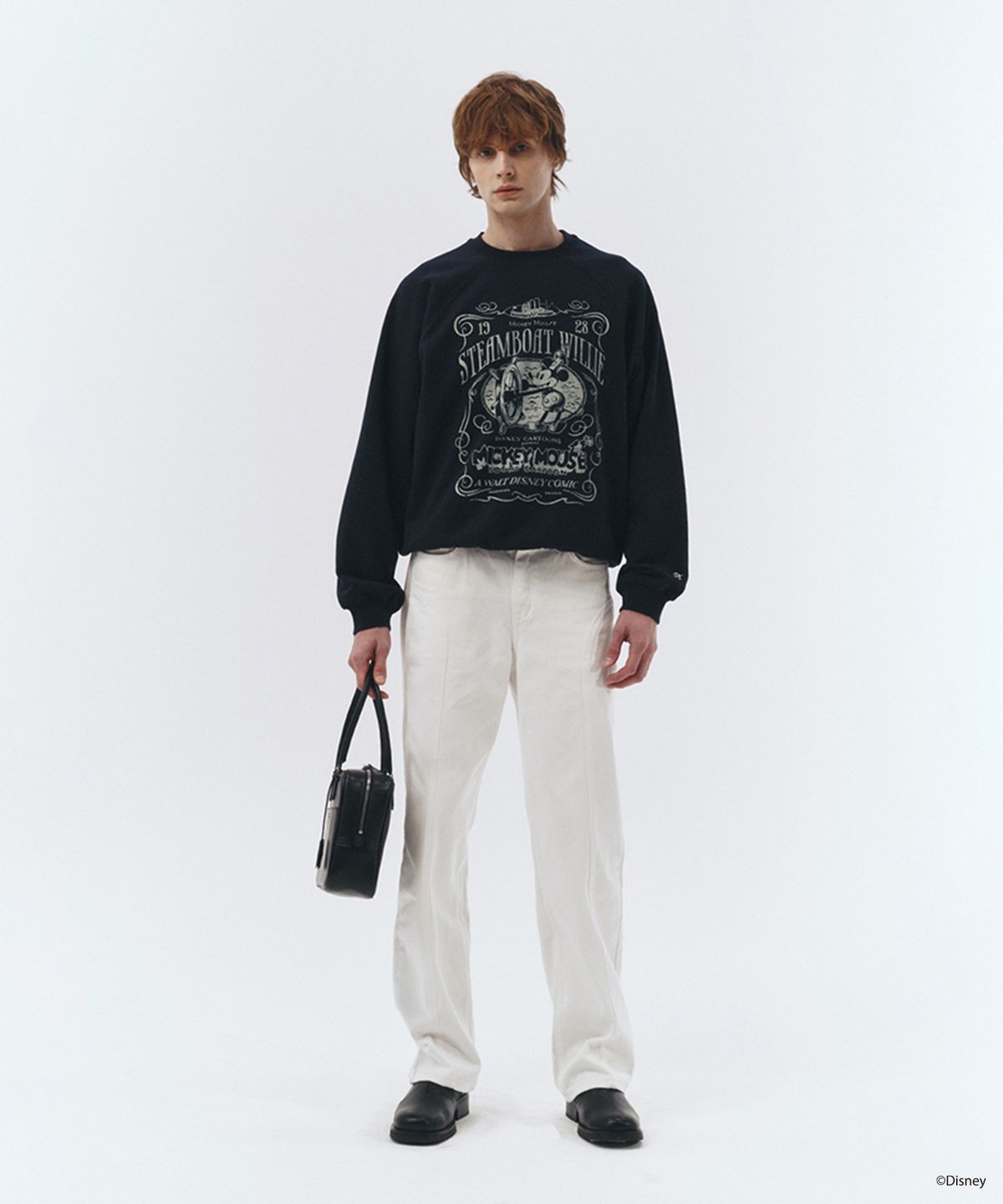 던스트 포 맨(DUNST FOR MEN) UNISEX_DISNEY MICKEY MOUSE_SWEATSHIRT_FRENCH NAVY_M_UDTS3A156N1