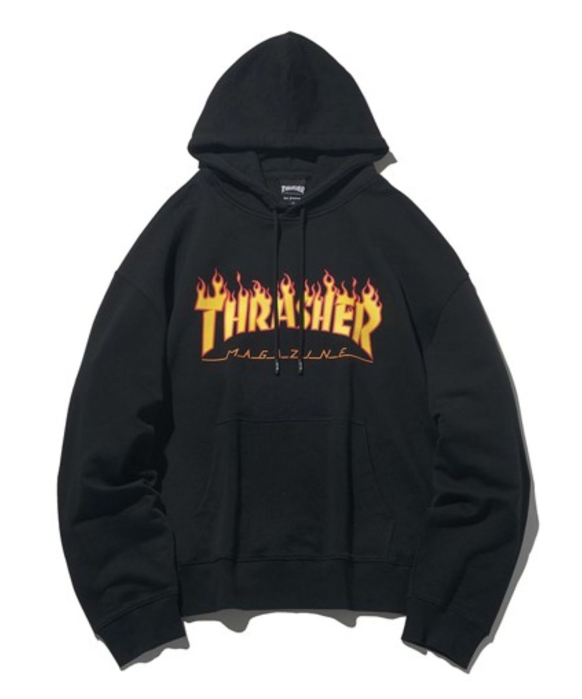 트레셔(THRASHER) [기모/논기모] 플레임 로고 후디 블랙