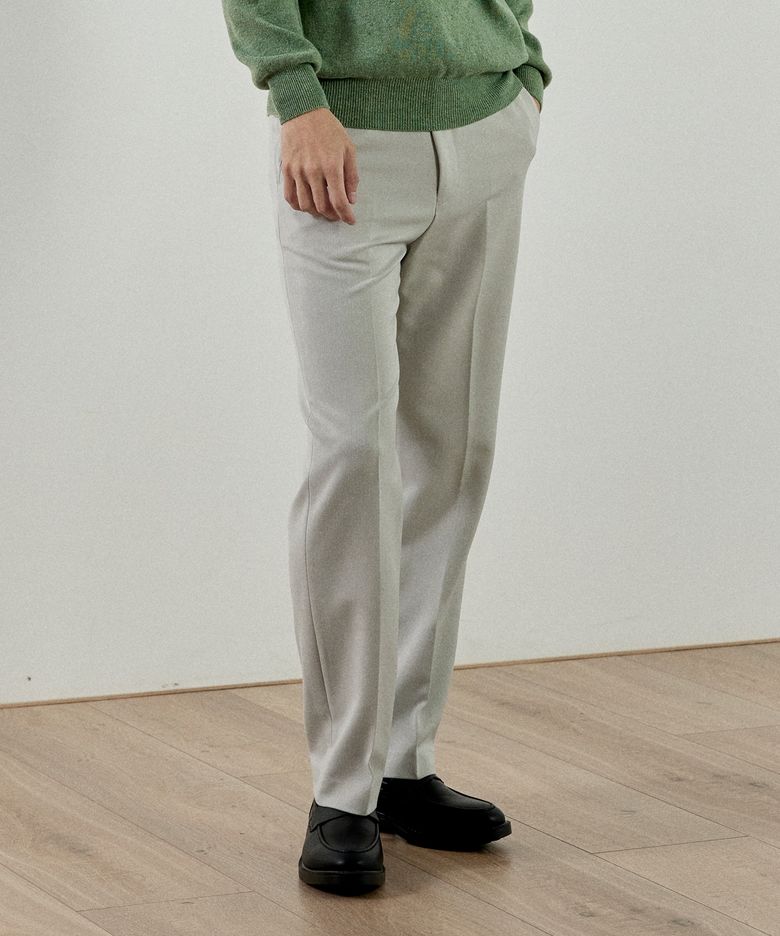 세미 슬림와이드 슬랙스 (그레이)