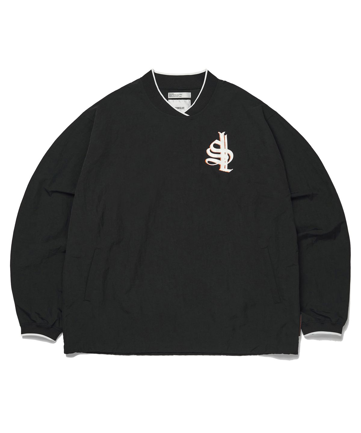 사운즈라이프(SOUNDSLIFE) SL Logo Woven Pullover Black