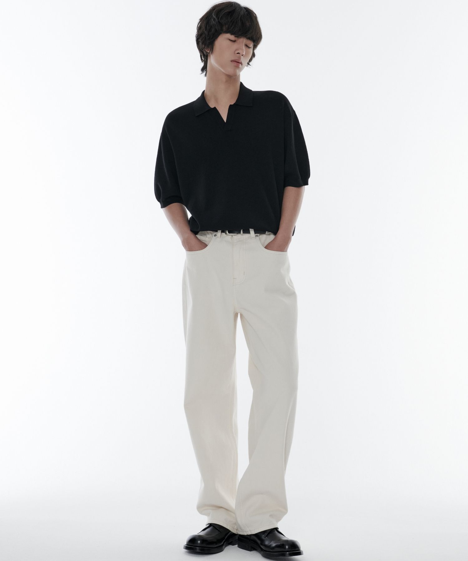 MUSINSA | MUSINSA STANDARD Loose Straight Denim Pants [Cream]