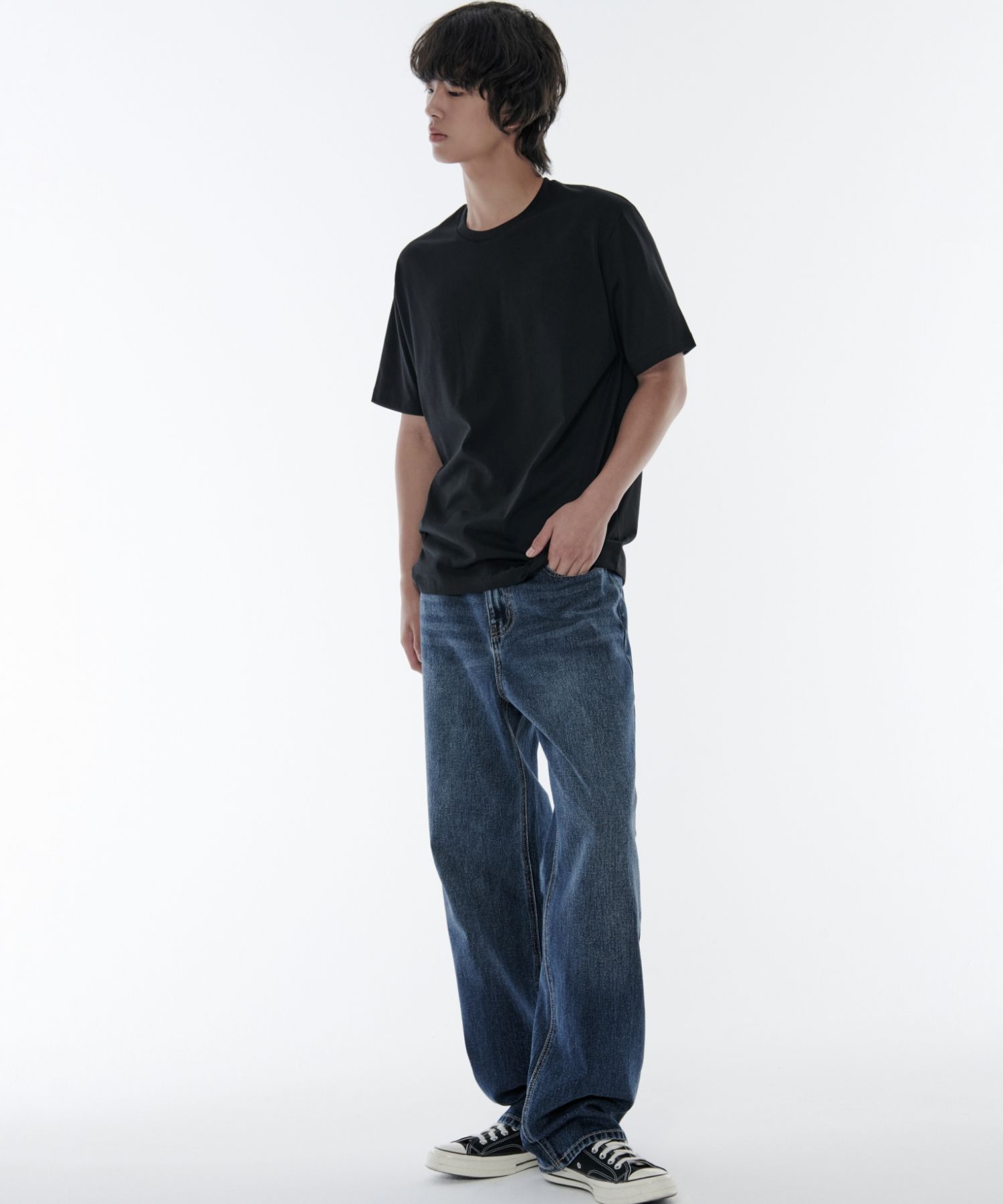 ★MUSINSA STANDARD★ Indigo Straight Denim Pants Medium MMCN MUSINSA | MUSINSA STANDARD Straight Denim Pants [Medium Indigo]
