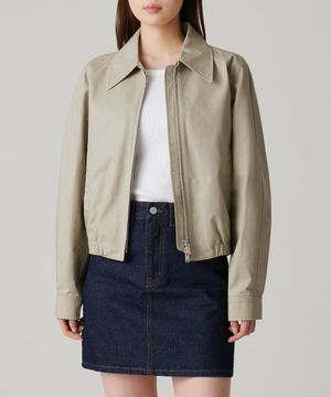 우먼즈 코튼 블루종 재킷 [베이지]