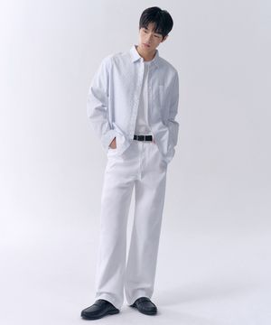 와이드 데님 팬츠 [화이트]