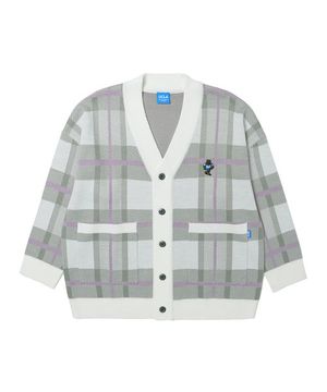 체크 자가드형 가디건[IVORY](UZ1GD01_22)